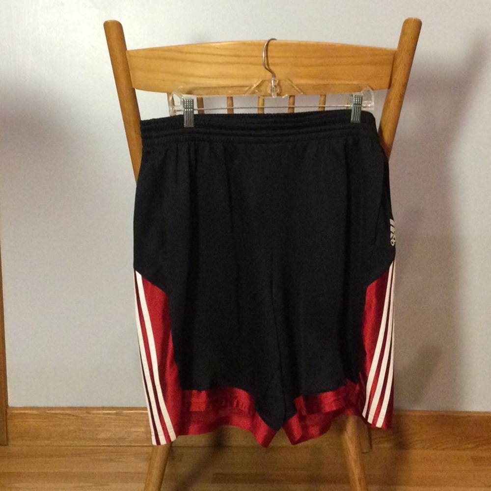 Adidas Black and Red Athletic Shorts - Picture 3 of 7